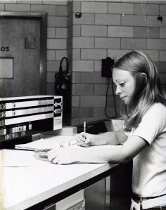 Unidentified woman in Data Processing program