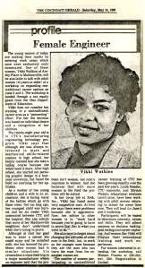 Cincinnati Herald, 1983 – In an effort to encourage women to enter work areas traditionally dominated by men, CTC counselor Linda Meador and educational relations coordinator Miriam Pizzuto created a workshop to promote the exploration of non-traditional career options. The speakers and guests included women in nontraditional fields, including Vikki Watkins, a student in CTC’s manufacturing and engineering technology program. 