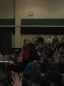 Hillary Clinton at rally on campus of Cincinnati State - February 23, 2008