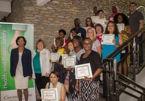 Dr. Posey poses with student scholars at the July 15, 2016 Dean’s List and Merit List Recognition Event